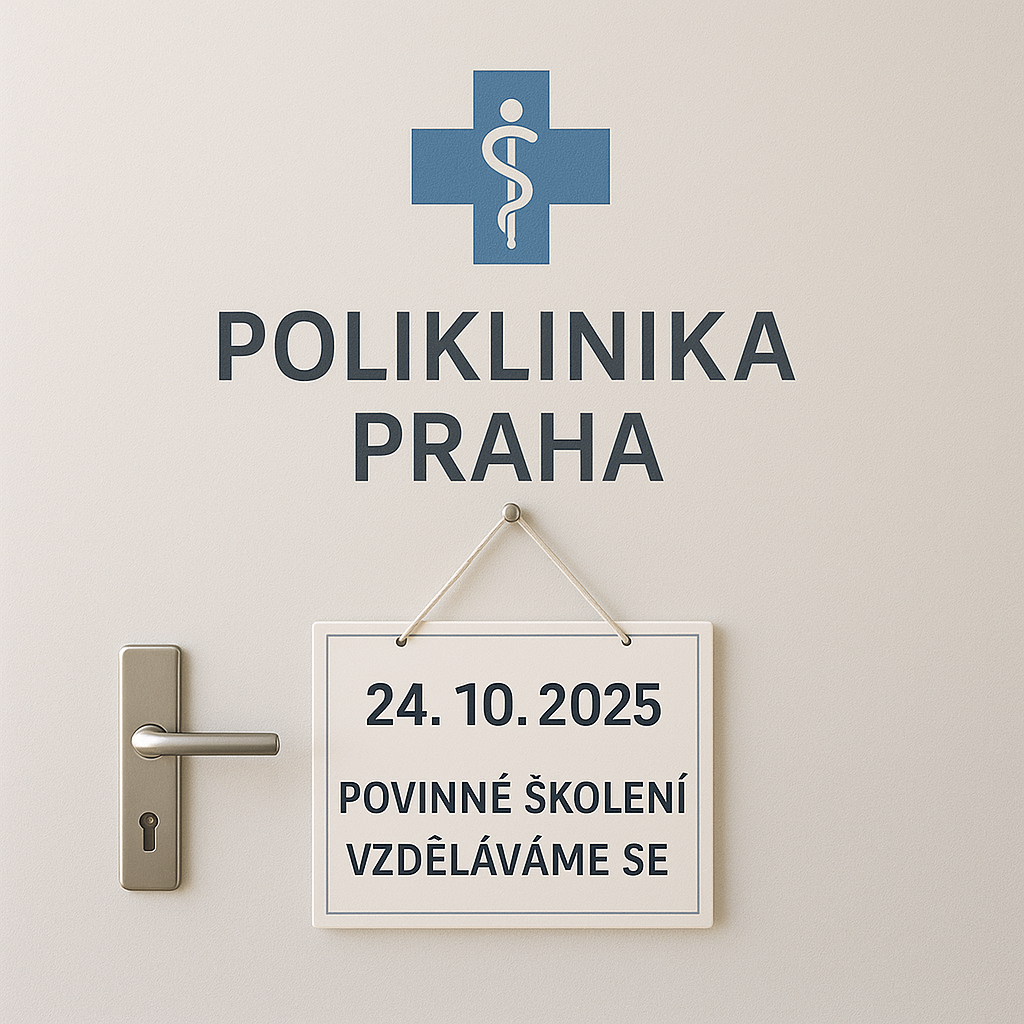 Poliklinika ZZMV Praha bude 24. 10. uzavřena